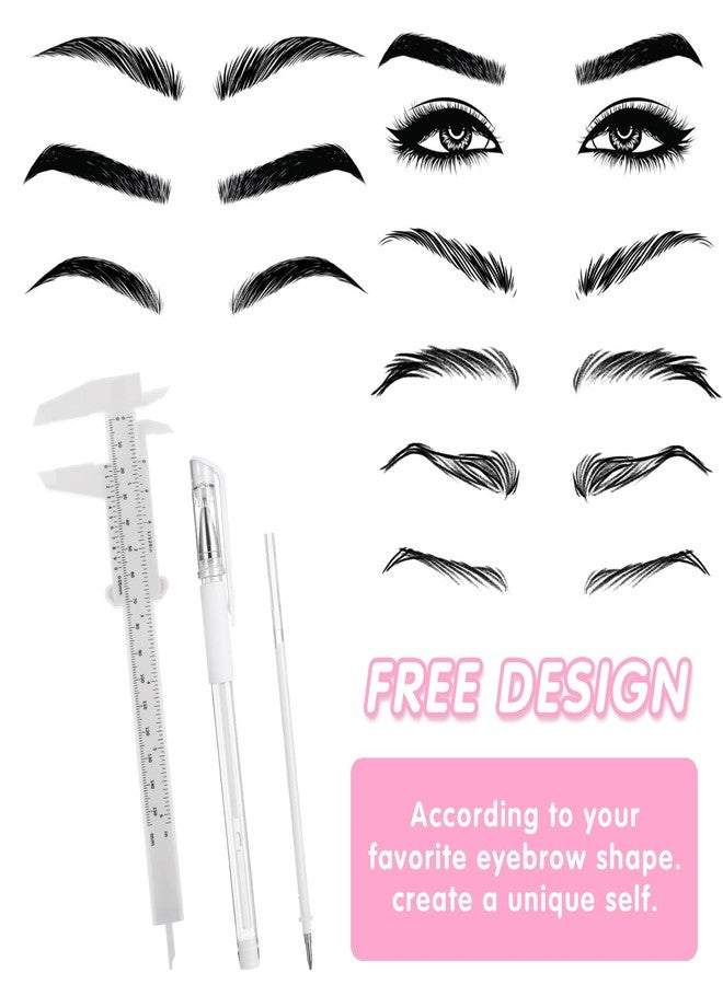 cobee 7 Pcs Brow Mapping Pen Set, Eyebrow Pen with 4 Replacement Refills And 1 Ruler, Eyebrow Mapping Pencil Permanent Makeup Measuring Tool for Artists Eyebrow Skin - Image 4
